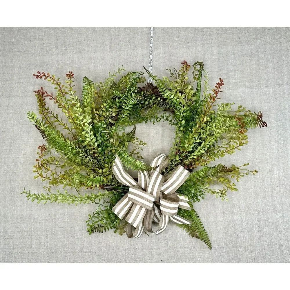 Handmade Decorative Wreath 18”x23” Front Door Wall Decor Rustic Farm House